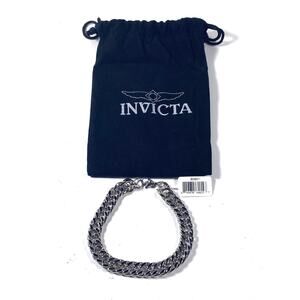 Invicta Elements Silver Tone Chain Bracelet Mens 80801 210mm Stainless Steel